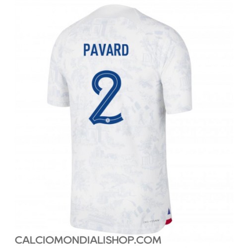 Maglie da calcio Francia Benjamin Pavard #2 Seconda Maglia Mondiali 2022 Manica Corta